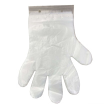 Cheap Blue Clear HDPE Gloves With Hole Card